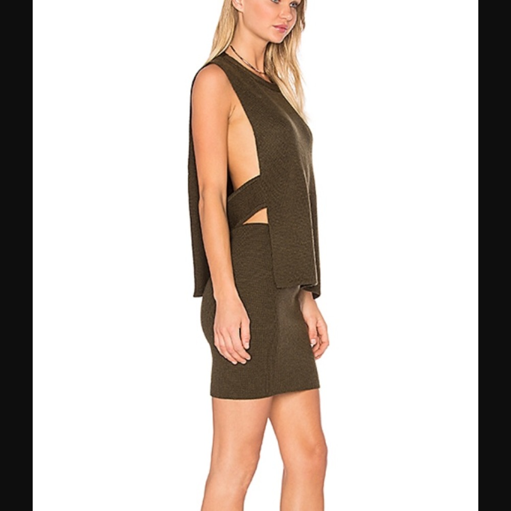 Open Side sweater and skirt set